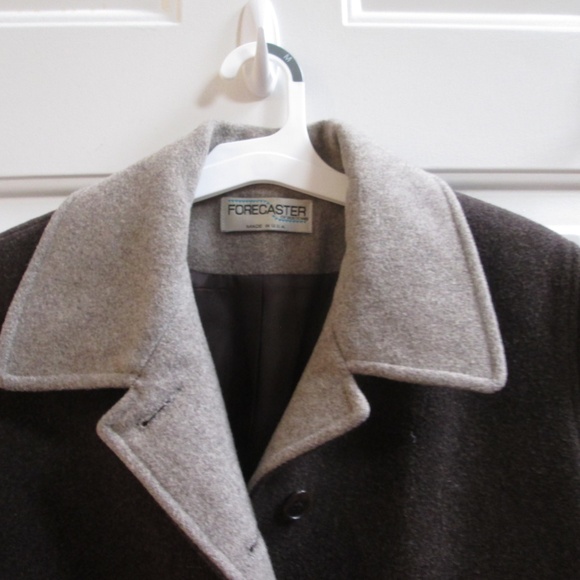 Vtg FORECASTER women's gray thigh length WOOL Jacket Sz 8 USA Made - Picture 3 of 16